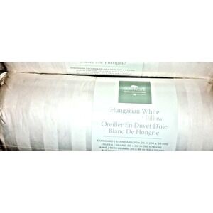 1 x NEW Downlite Hotel & Resort Hungarian White Goose Down Pillow KING